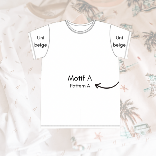 T-shirt Oversize  « Motif au choix/ uni beige »
